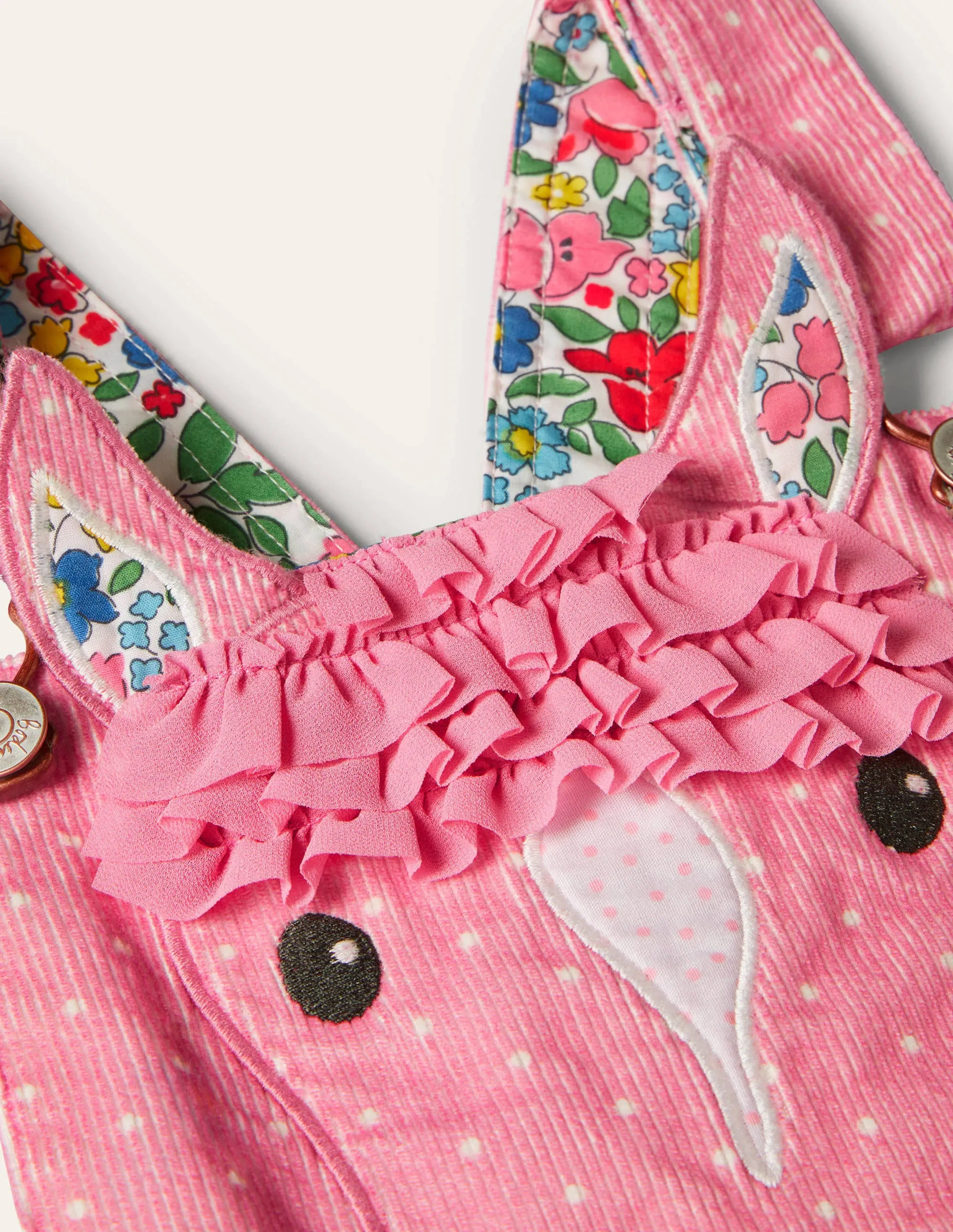 Appliqué Horse Dungarees-Formica Pink