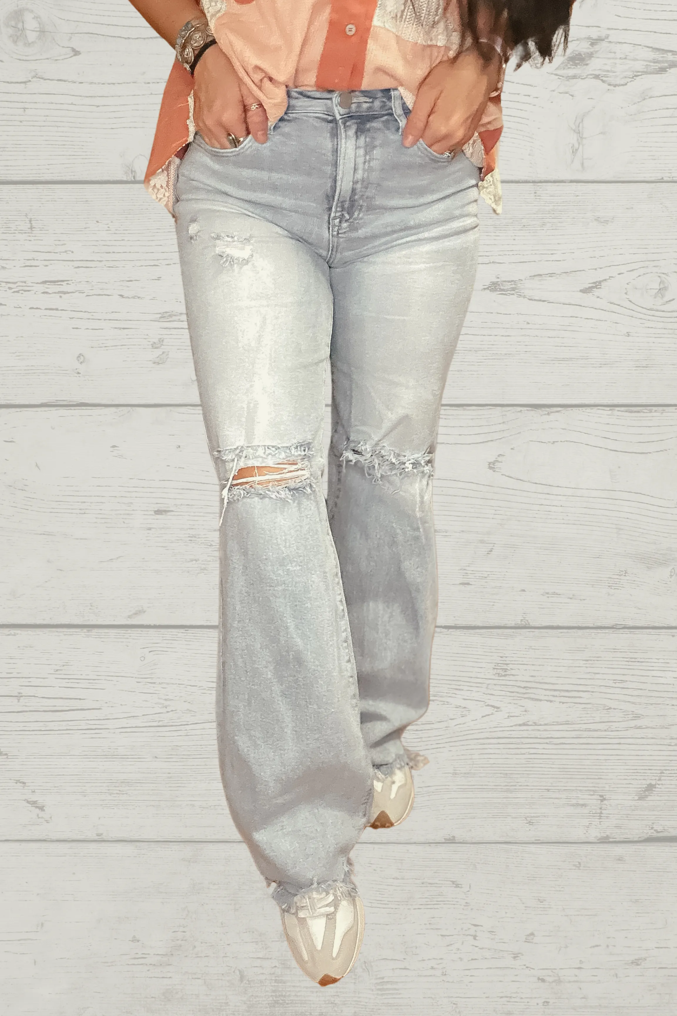 Calvin High Rise Wide Leg Jeans
