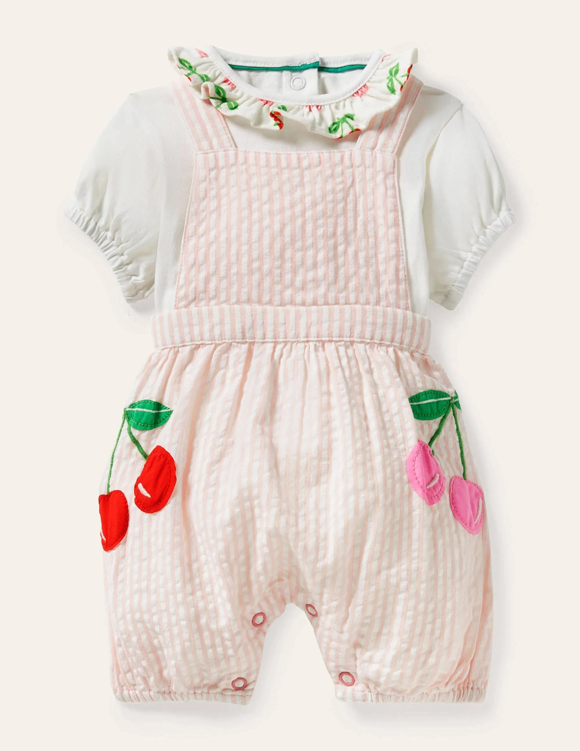 Cherry Romper set-Molly Mahon Cherries