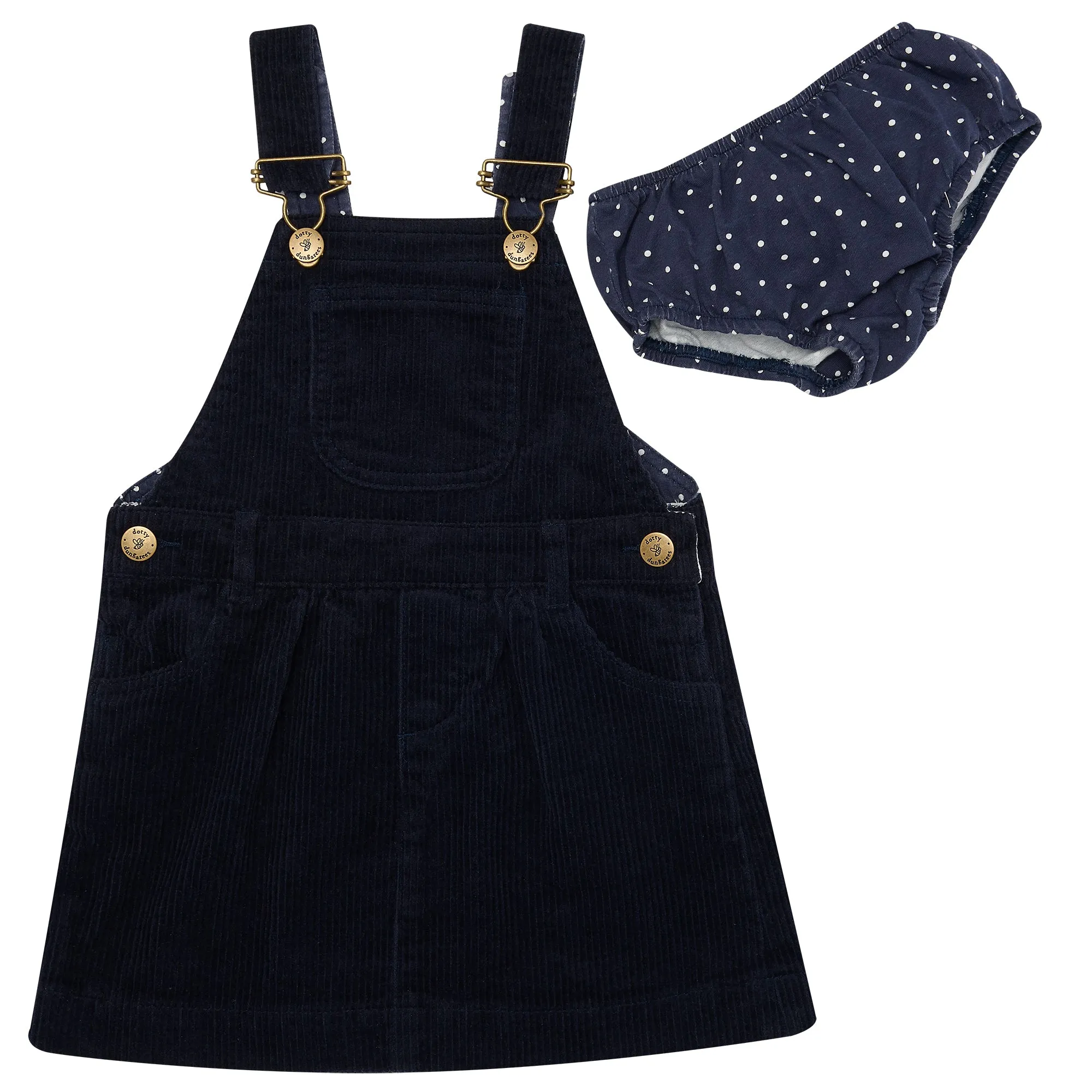 Corduroy Dress, Navy