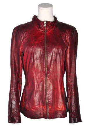 DANIER Women Leather Jackets Regular fit in Red - 12