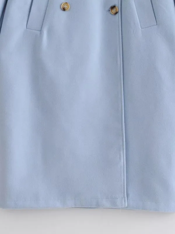 DOUBLE BREASTED WOOLEN COAT
