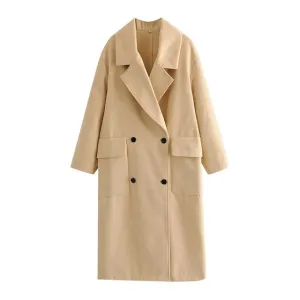 DOUBLE BREASTED WOOLEN OVERCOAT