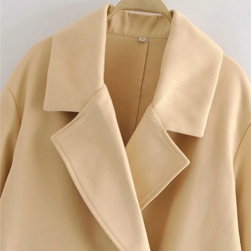 DOUBLE BREASTED WOOLEN OVERCOAT