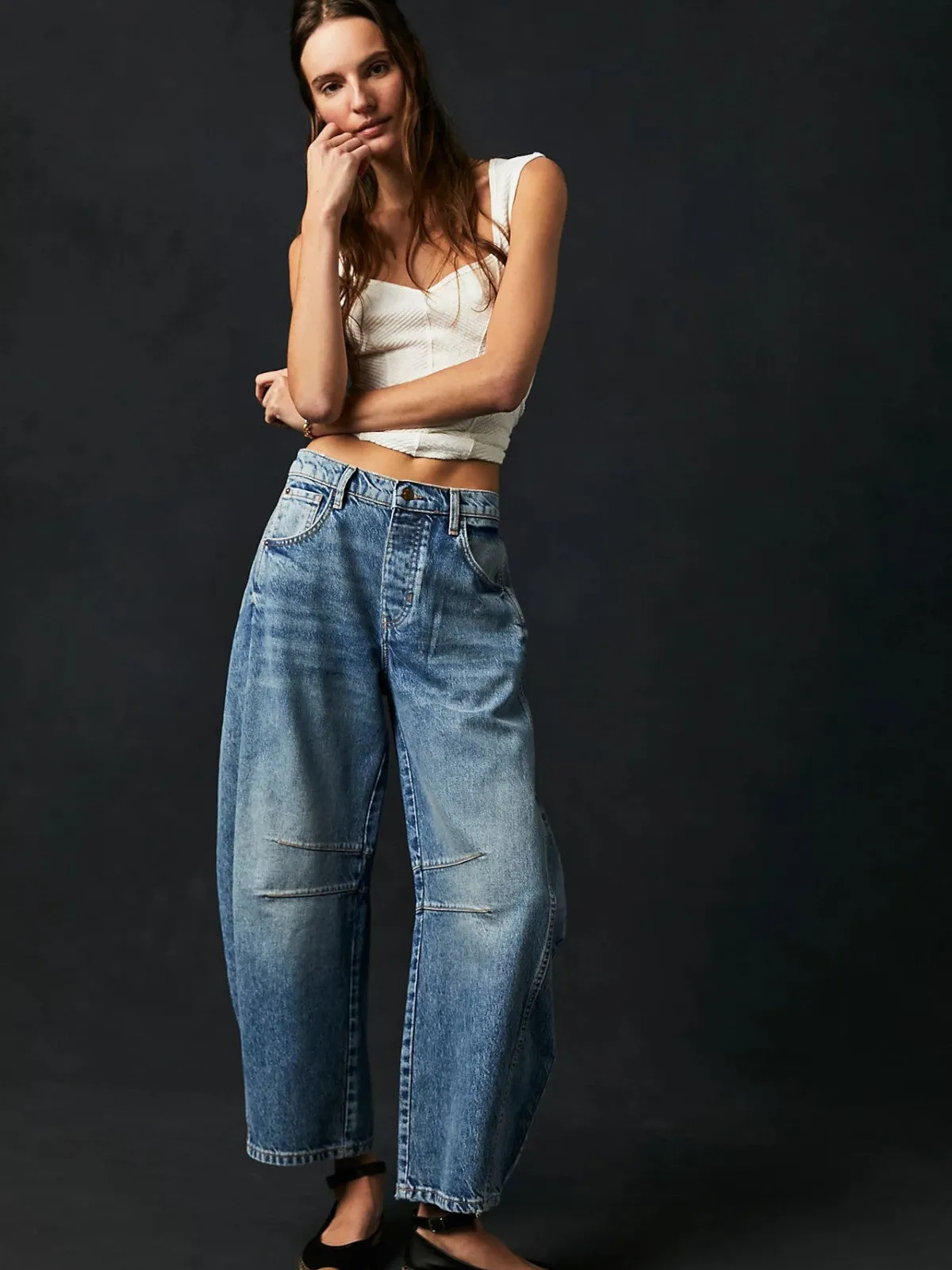 Grace Leopard Print Oversized Jeans