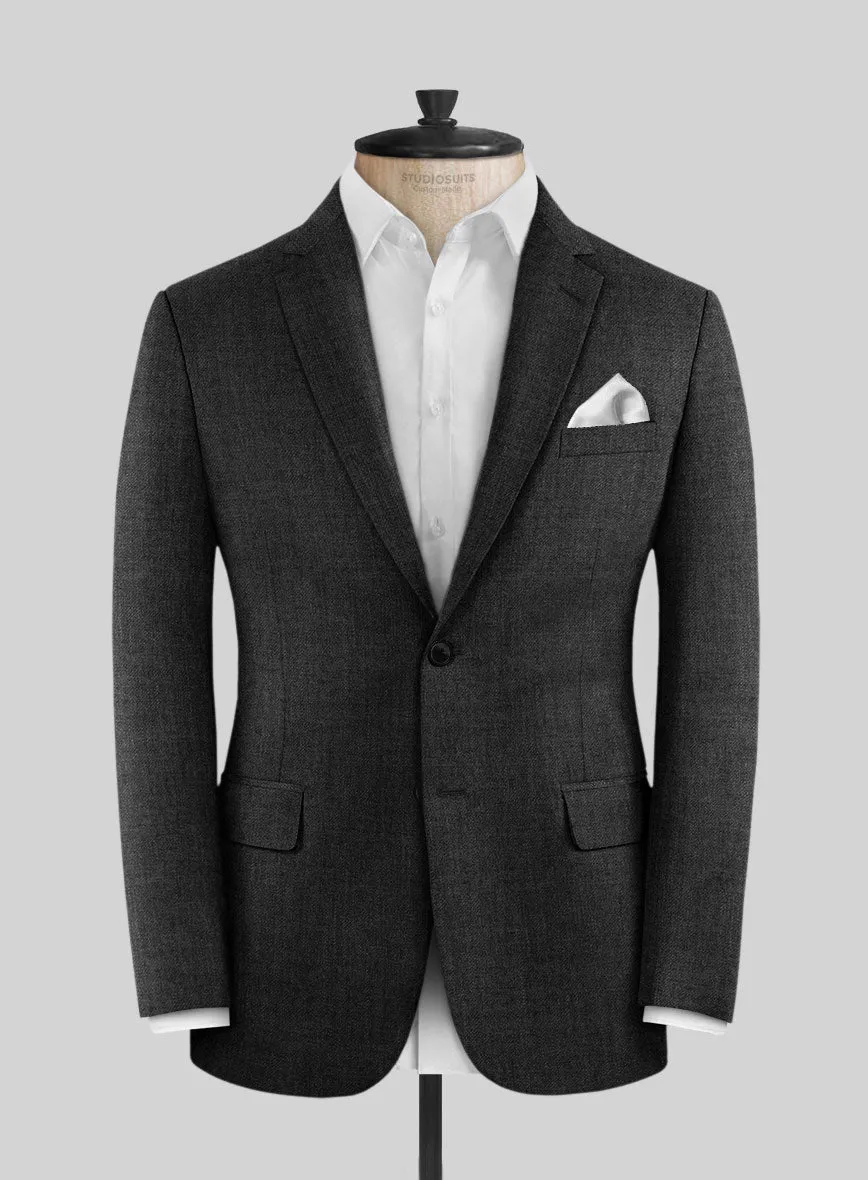 Hardy Minnis Dark Gray Twill Wool Jacket