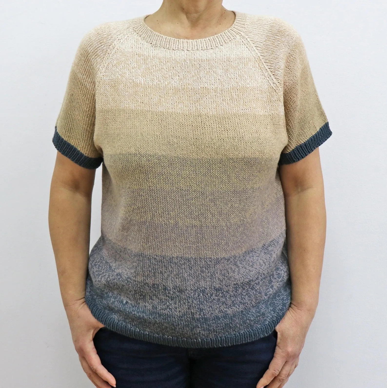 Knitting Top pattern, US standard terms, Skill level beginner