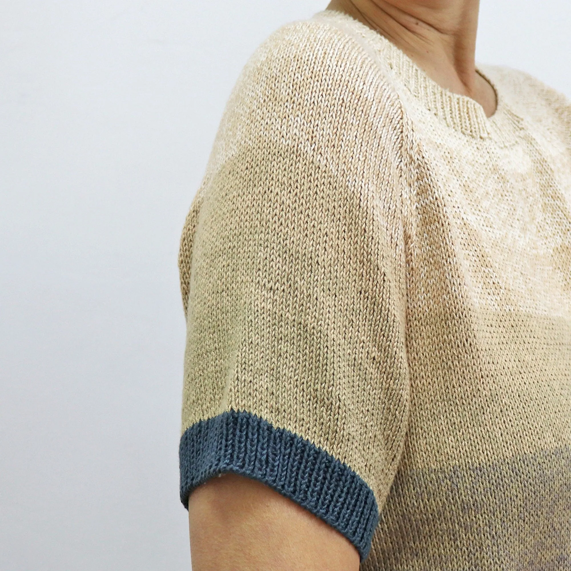 Knitting Top pattern, US standard terms, Skill level beginner