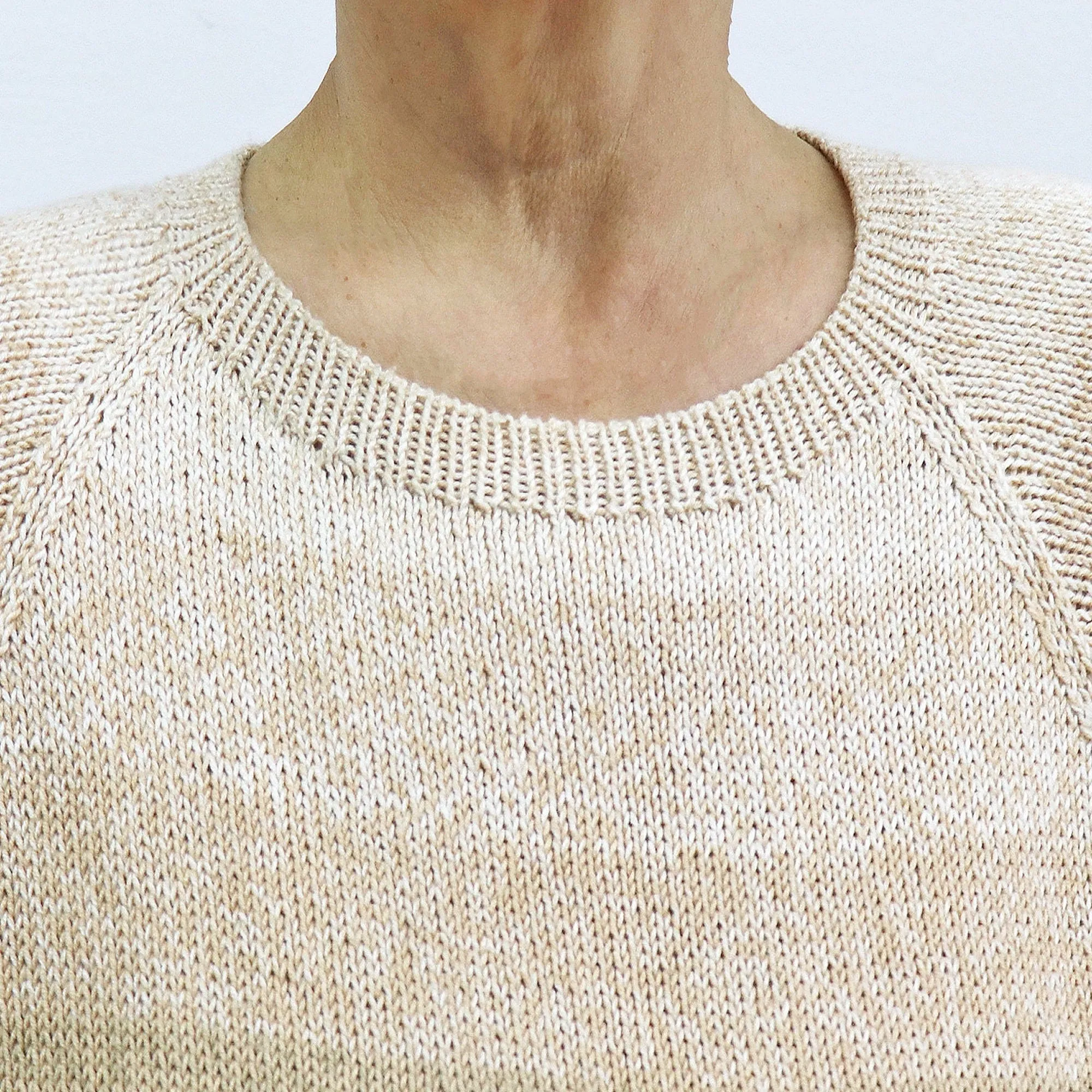 Knitting Top pattern, US standard terms, Skill level beginner