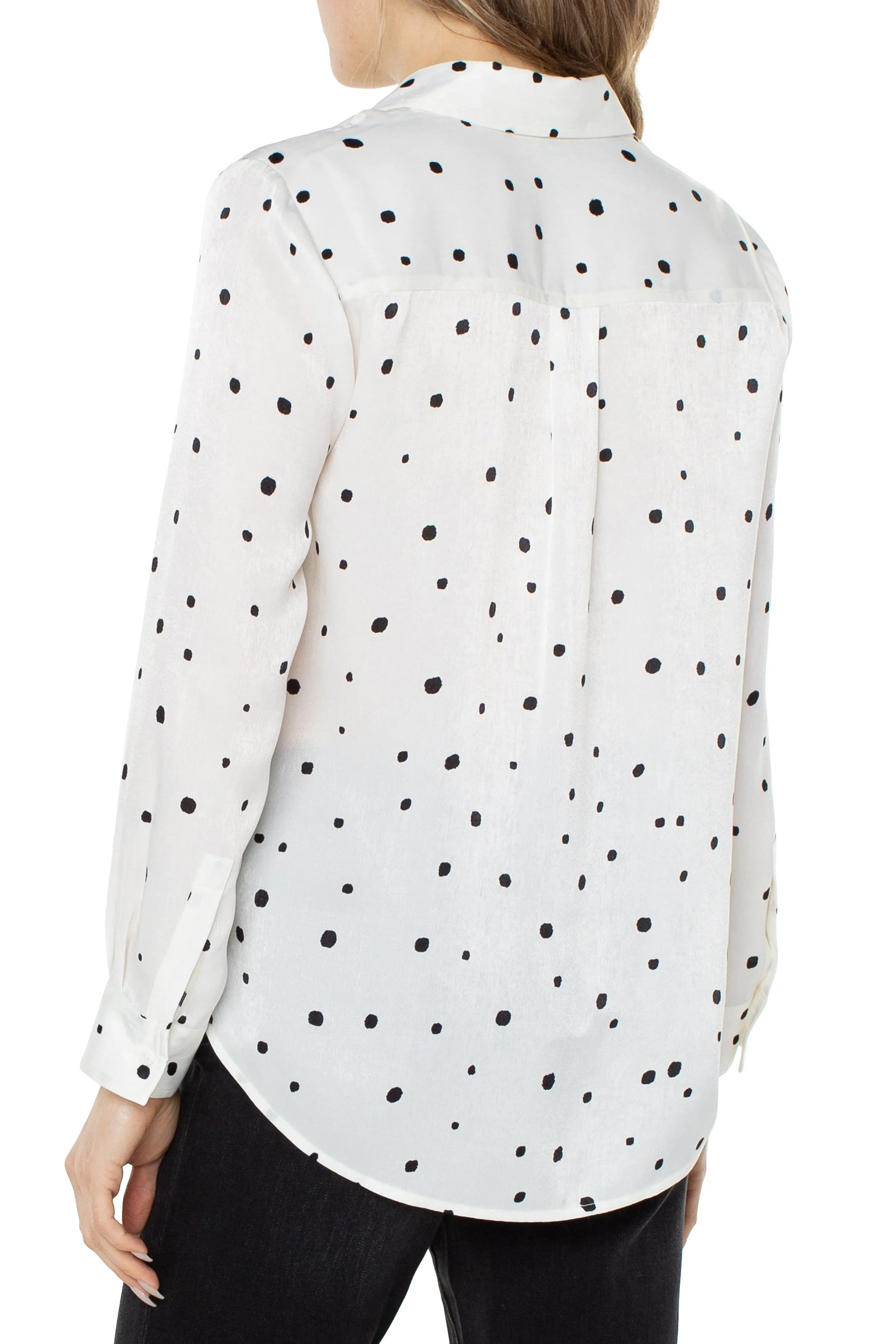 Liverpool Flap Pocket Button Front Woven Blouse