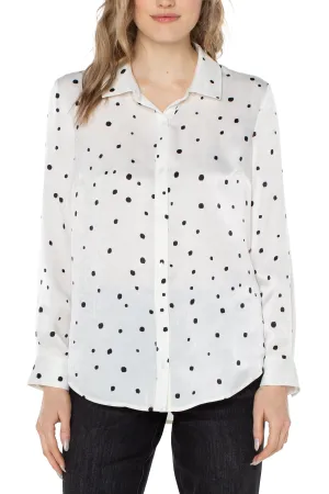 Liverpool Flap Pocket Button Front Woven Blouse
