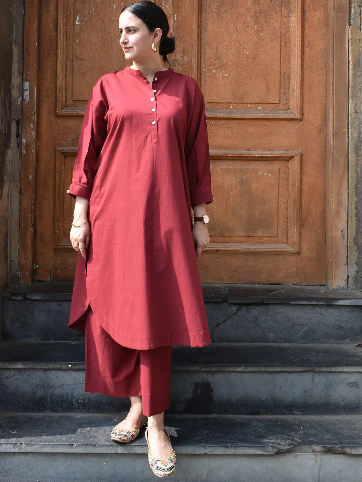 Maroon Antifit Co-ord Set