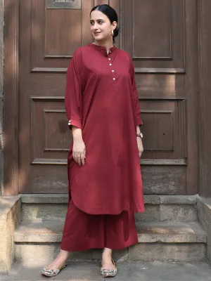Maroon Antifit Co-ord Set