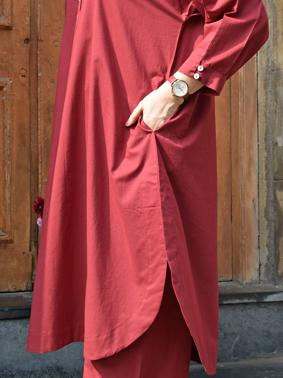 Maroon Antifit Co-ord Set