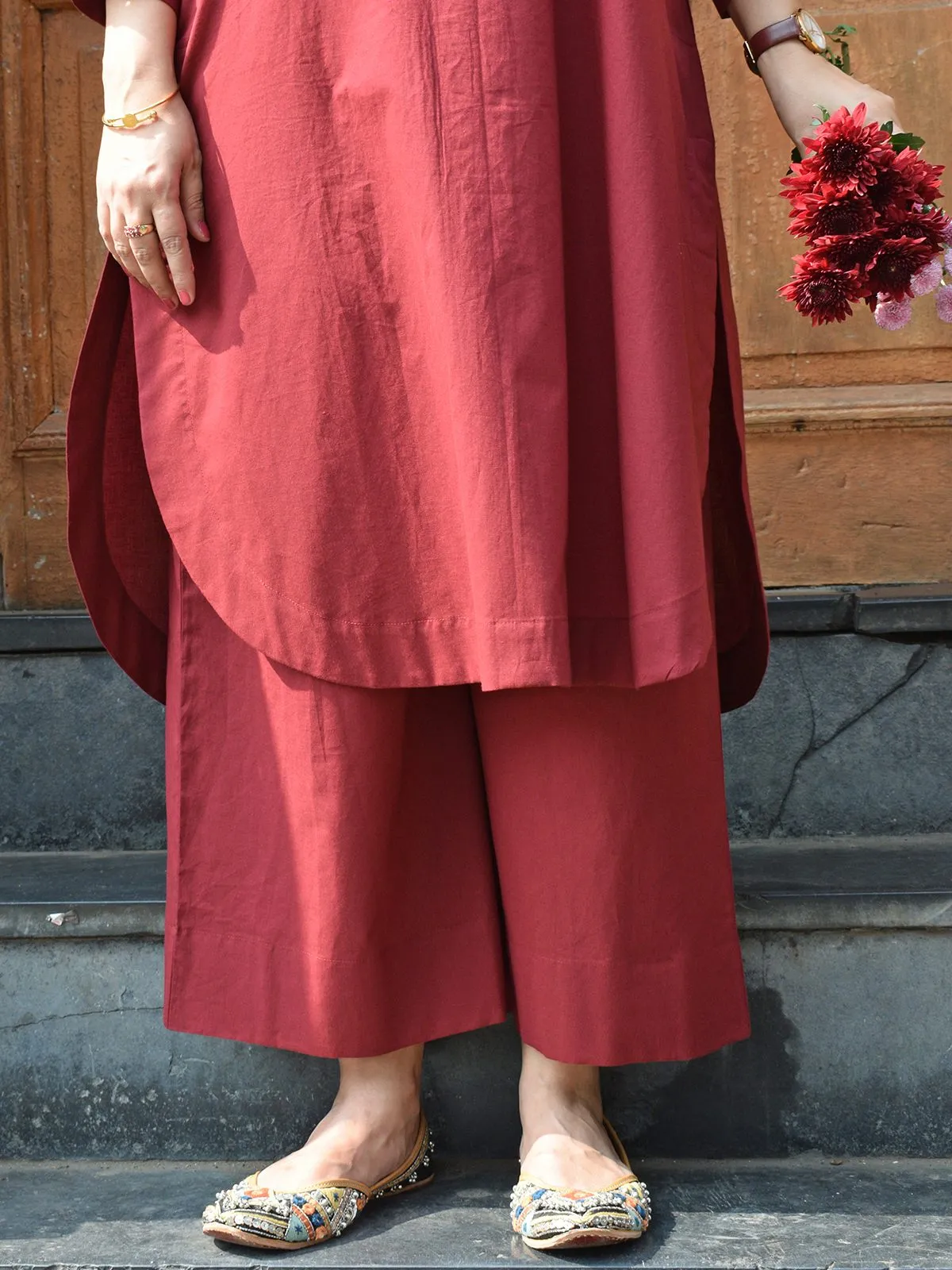 Maroon Antifit Co-ord Set