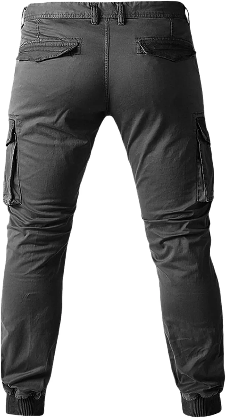 Outdoor Hiking Pants Men Workout Cargo Pants Slim Fit Stretchy Tactical Joggers Lightweight Quick Dry Water Resistan