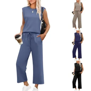 This Week's Special Sale 50% OFFWomen's Sleeveless Top & Wide-Leg Pants 2-Piece Set