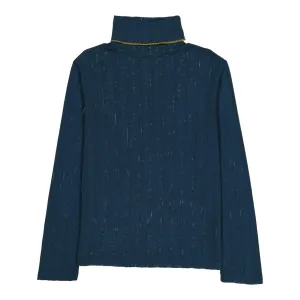 Twiggy Turtleneck in Majolica Blue