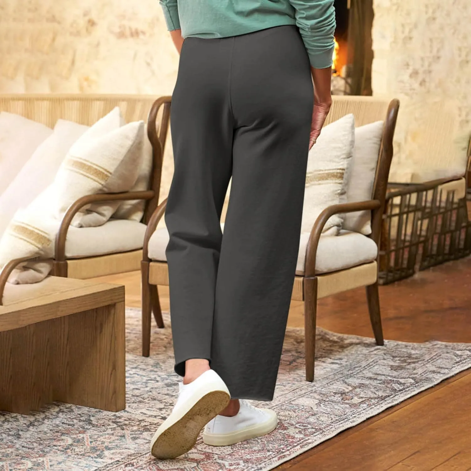 Wide Leg Sweatpants Women Baggy High Waist Drawstring Casual Trouser Style Lounge Pants Comfy Cotton Sweatpants