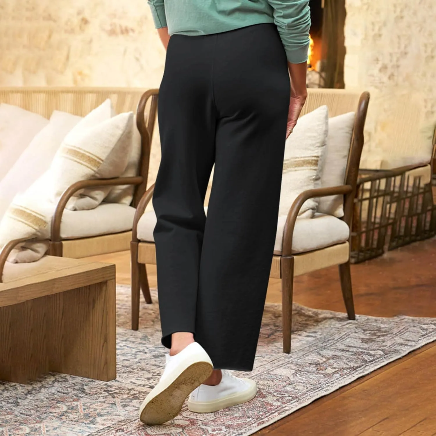 Wide Leg Sweatpants Women Baggy High Waist Drawstring Casual Trouser Style Lounge Pants Comfy Cotton Sweatpants